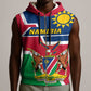 Namibia Independence Day Sleeveless Zip Hoodie with Coat of Arms in Unique Style - African Pride