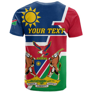 Namibia Independence Day T shirt with Coat of Arms in Unique Style