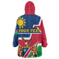 Namibia Independence Day Wearable Blanket Hoodie with Coat of Arms in Unique Style