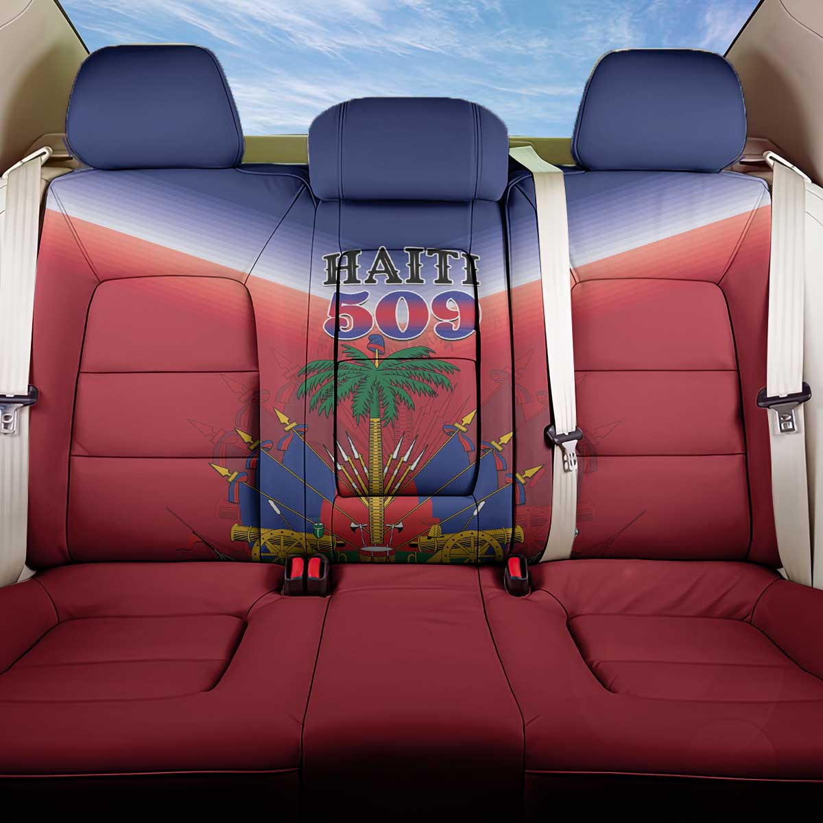 Afro Haiti 509 Back Car Seat Cover Repiblik d Ayiti