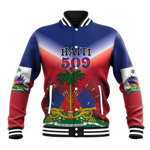 Personalized Afro Haiti 509 Baseball Jacket Repiblik d Ayiti