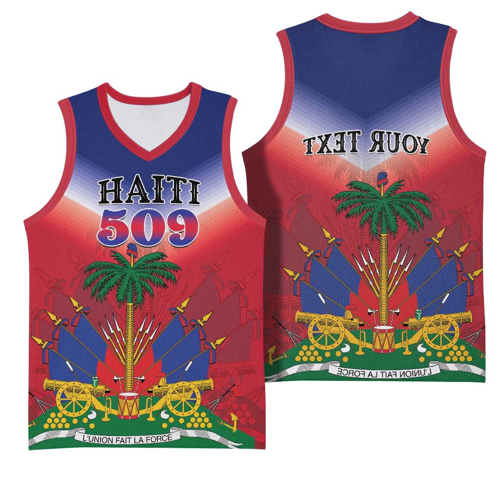 Personalized Afro Haiti 509 Basketball Jersey Repiblik d Ayiti - African Pride