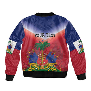 Personalized Afro Haiti 509 Bomber Jacket Repiblik d Ayiti