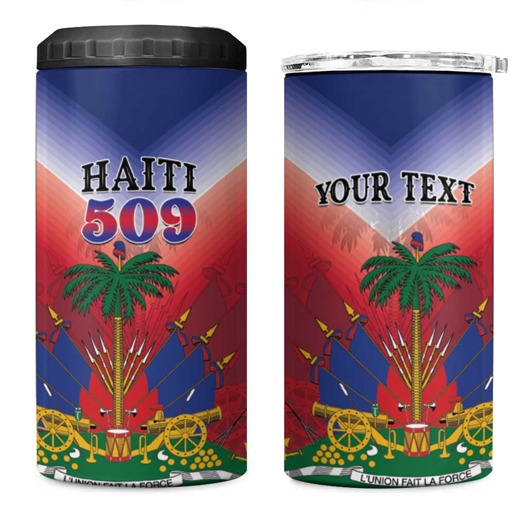 Personalized Afro Haiti 509 4 in 1 Can Cooler Tumbler Repiblik d Ayiti