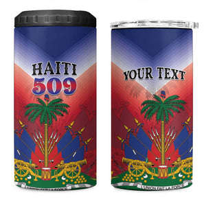 Personalized Afro Haiti 509 4 in 1 Can Cooler Tumbler Repiblik d Ayiti