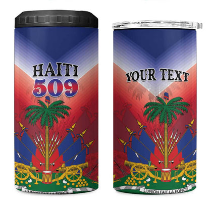 Personalized Afro Haiti 509 4 in 1 Can Cooler Tumbler Repiblik d Ayiti