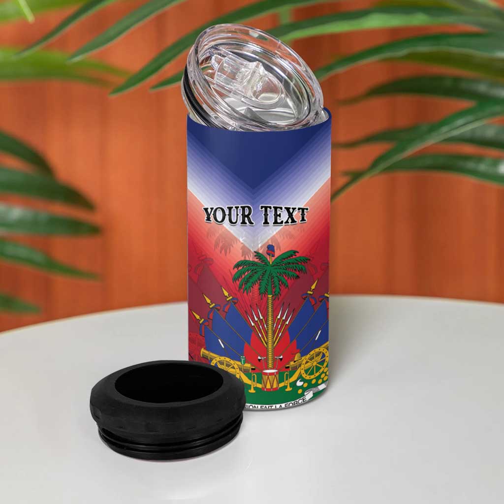 Personalized Afro Haiti 509 4 in 1 Can Cooler Tumbler Repiblik d Ayiti