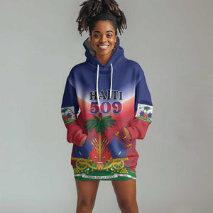 Personalized Afro Haiti 509 Hoodie Dress Repiblik d Ayiti