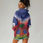 Personalized Afro Haiti 509 Hoodie Dress Repiblik d Ayiti