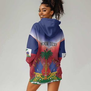 Personalized Afro Haiti 509 Hoodie Dress Repiblik d Ayiti