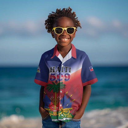 Personalized Afro Haiti 509 Kid Hawaiian Shirt Repiblik d Ayiti