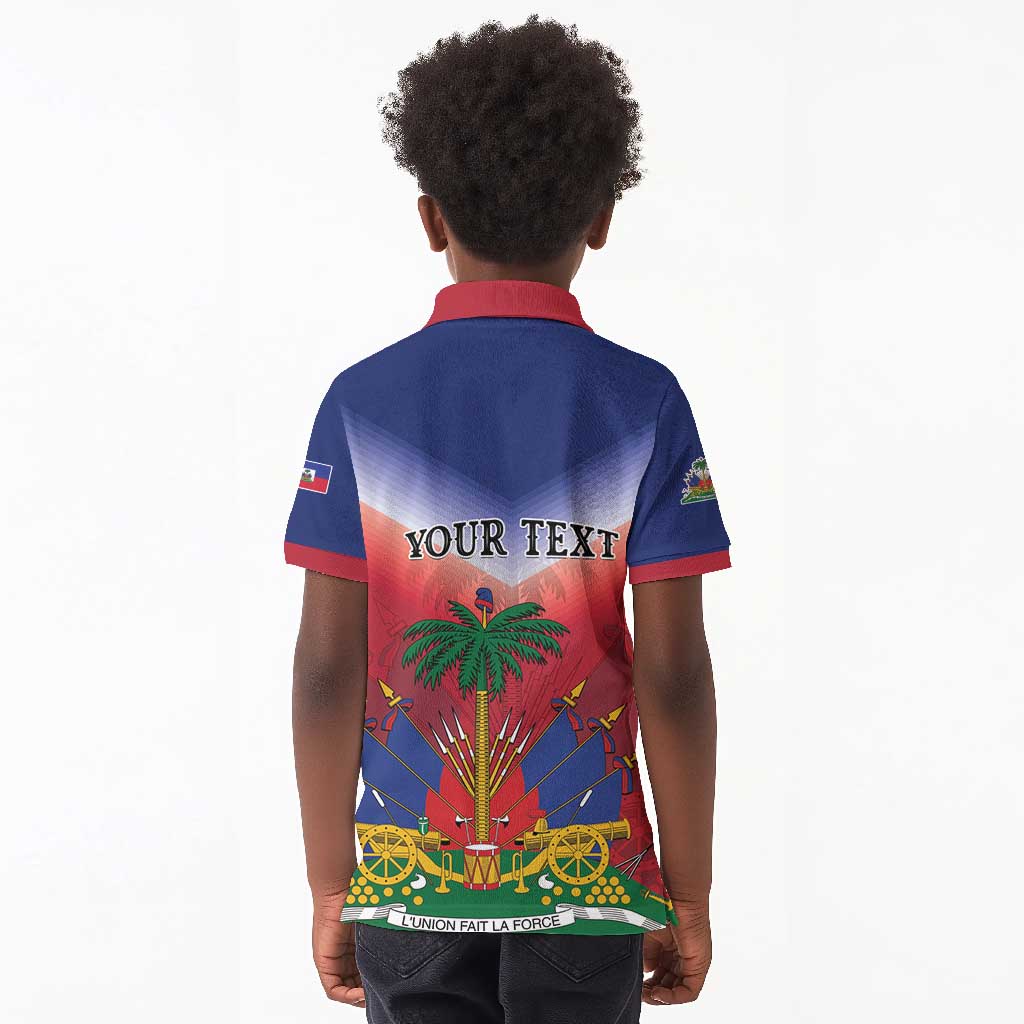 Personalized Afro Haiti 509 Kid Polo Shirt Repiblik d Ayiti