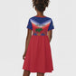 Personalized Afro Haiti 509 Kid Short Sleeve Dress Repiblik d Ayiti
