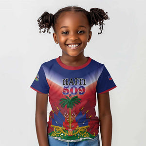 Personalized Afro Haiti 509 Kid T shirt Repiblik d Ayiti