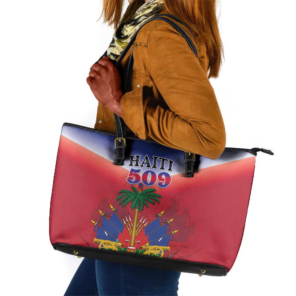 Afro Haiti 509 Leather Tote Bag Repiblik d Ayiti
