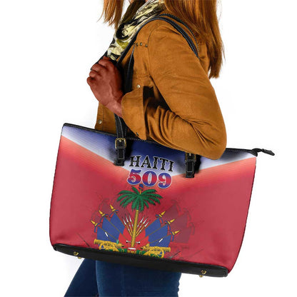 Afro Haiti 509 Leather Tote Bag Repiblik d Ayiti