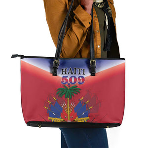 Afro Haiti 509 Leather Tote Bag Repiblik d Ayiti