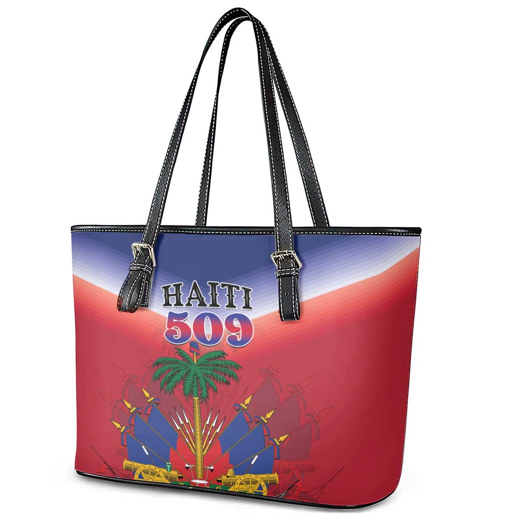 Afro Haiti 509 Leather Tote Bag Repiblik d Ayiti