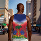 Personalized Afro Haiti 509 Men Tank Top Repiblik d Ayiti