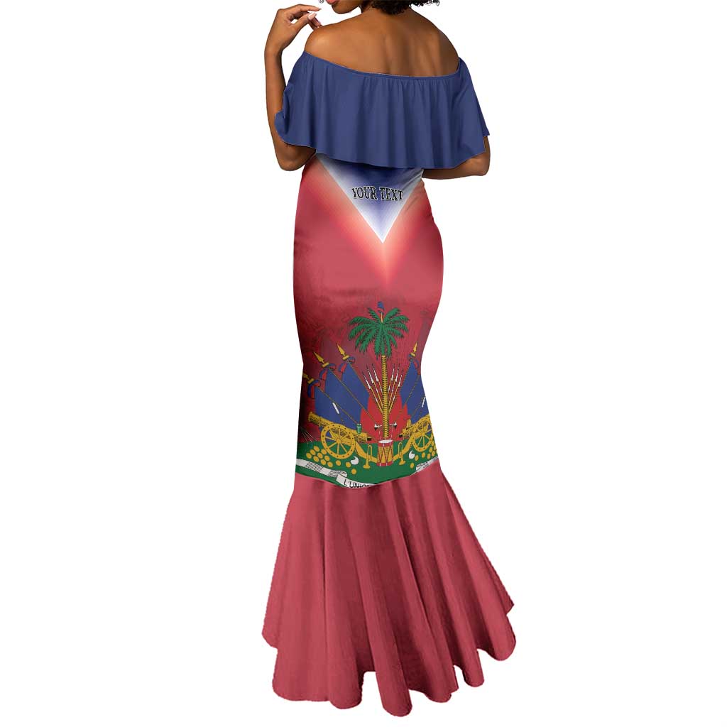Personalized Afro Haiti 509 Mermaid Dress Repiblik d Ayiti