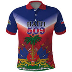 Personalized Afro Haiti 509 Polo Shirt Repiblik d Ayiti