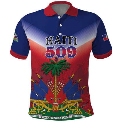 Personalized Afro Haiti 509 Polo Shirt Repiblik d Ayiti