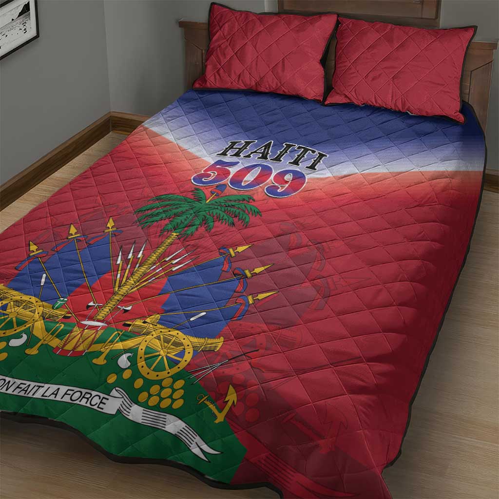 Afro Haiti 509 Quilt Bed Set Repiblik d Ayiti