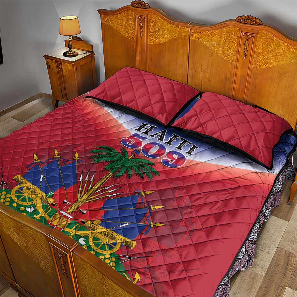 Afro Haiti 509 Quilt Bed Set Repiblik d Ayiti