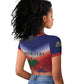 Personalized Afro Haiti 509 Raglan Cropped T shirt Repiblik d Ayiti