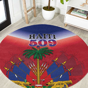 Afro Haiti 509 Round Carpet Repiblik d Ayiti