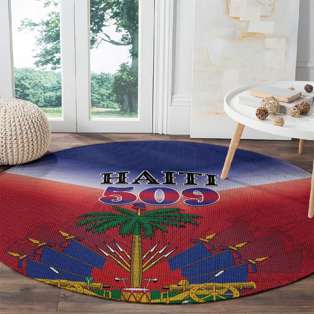 Afro Haiti 509 Round Carpet Repiblik d Ayiti