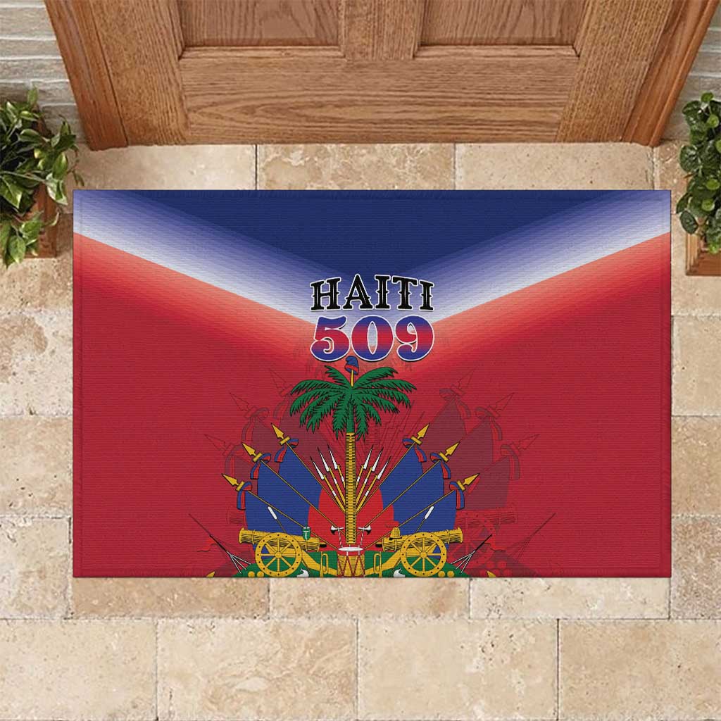 Afro Haiti 509 Rubber Doormat Repiblik d Ayiti