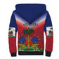 Personalized Afro Haiti 509 Sherpa Hoodie Repiblik d Ayiti