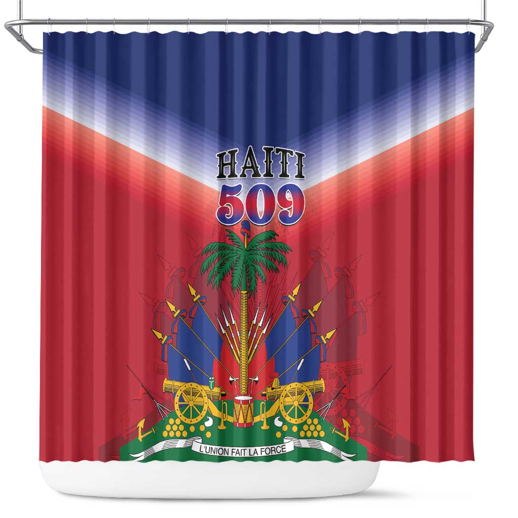 Afro Haiti 509 Shower Curtain Repiblik d Ayiti