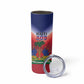 Personalized Afro Haiti 509 Skinny Tumbler Repiblik d Ayiti