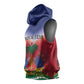 Personalized Afro Haiti 509 Sleeveless Hoodie Repiblik d Ayiti - African Pride