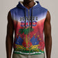 Personalized Afro Haiti 509 Sleeveless Zip Hoodie Repiblik d Ayiti - African Pride