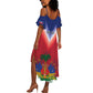 Personalized Afro Haiti 509 Summer Maxi Dress Repiblik d Ayiti