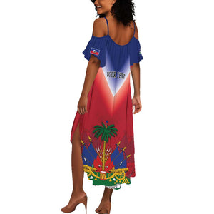 Personalized Afro Haiti 509 Summer Maxi Dress Repiblik d Ayiti