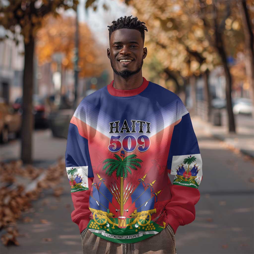 Personalized Afro Haiti 509 Sweatshirt Repiblik d Ayiti
