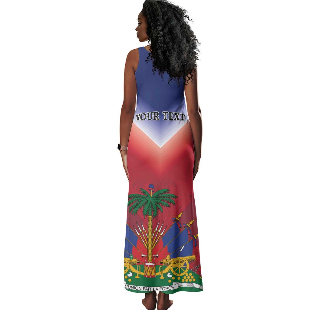Personalized Afro Haiti 509 Tank Maxi Dress Repiblik d Ayiti