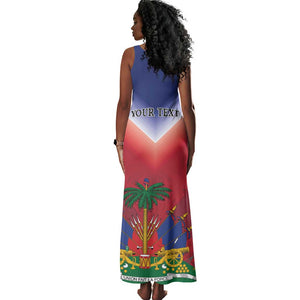 Personalized Afro Haiti 509 Tank Maxi Dress Repiblik d Ayiti
