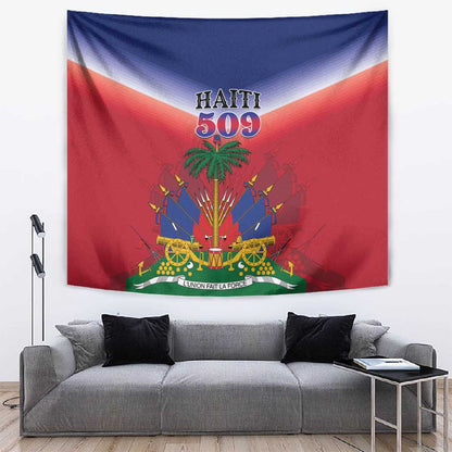 Afro Haiti 509 Tapestry Repiblik d Ayiti