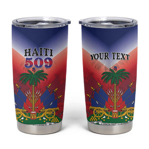 Personalized Afro Haiti 509 Tumbler Cup Repiblik d Ayiti