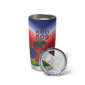 Personalized Afro Haiti 509 Tumbler Cup Repiblik d Ayiti