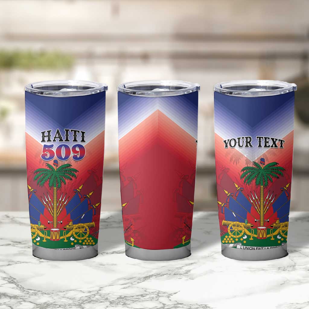 Personalized Afro Haiti 509 Tumbler Cup Repiblik d Ayiti