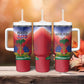 Personalized Afro Haiti 509 Tumbler With Handle Repiblik d Ayiti