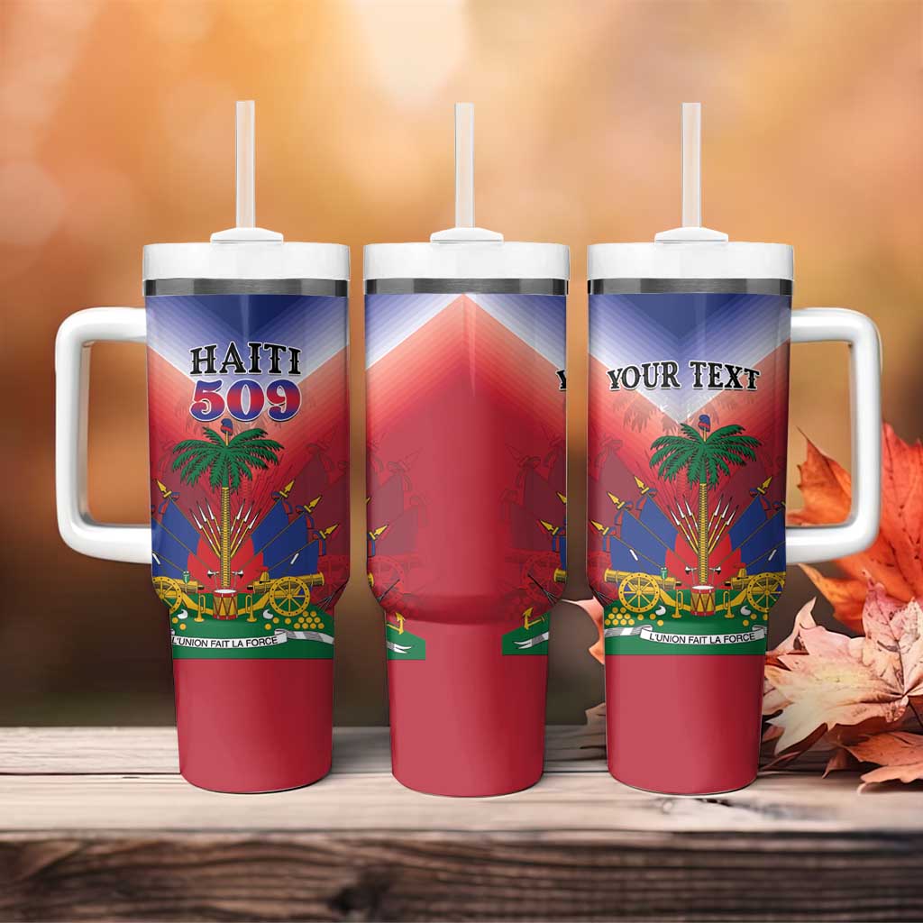 Personalized Afro Haiti 509 Tumbler With Handle Repiblik d Ayiti