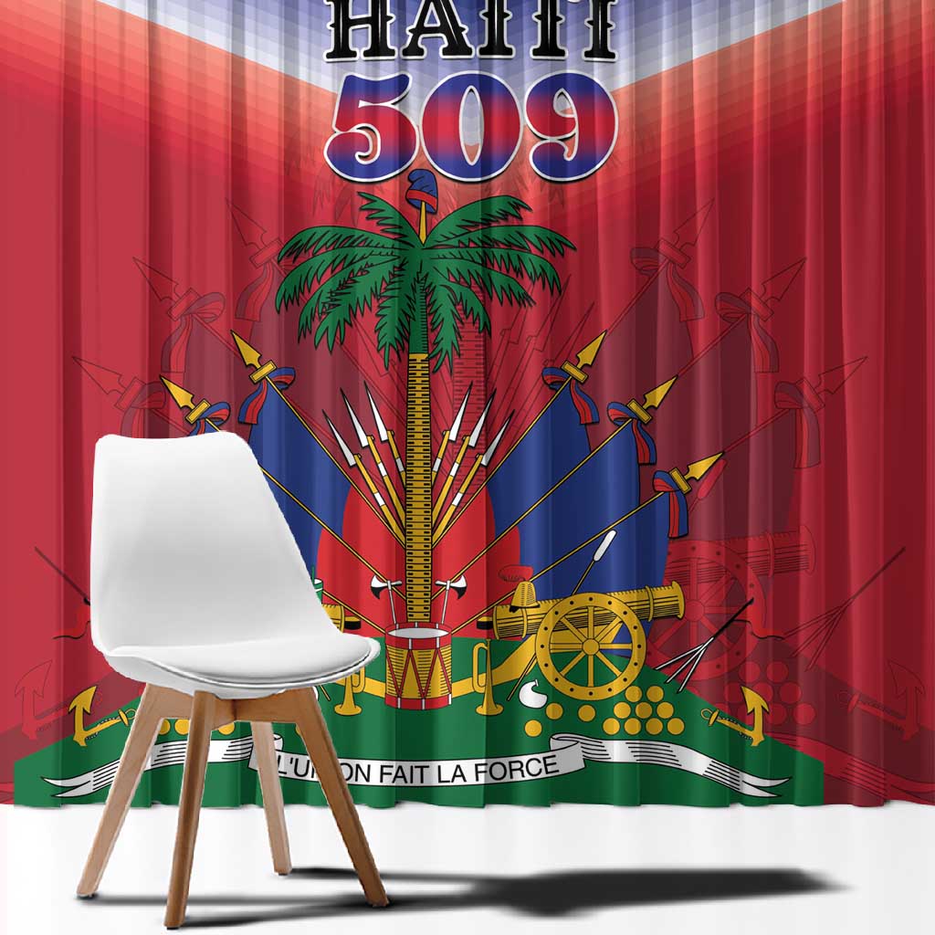 Afro Haiti 509 Window Curtain Repiblik d Ayiti