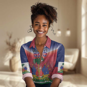 Personalized Afro Haiti 509 Women Casual Shirt Repiblik d Ayiti